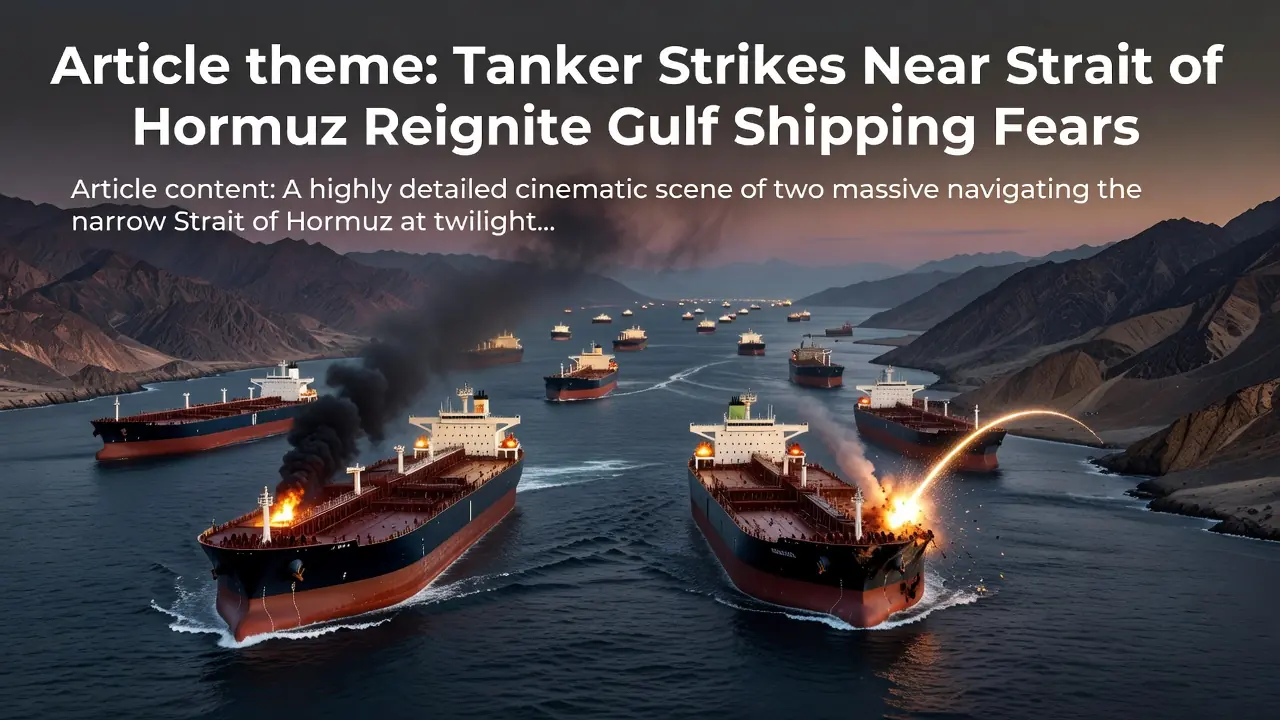 Tanker Strikes Near Strait of Hormuz Reignite Gulf Shipping Fears