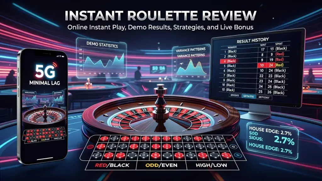 Instant Roulette Review: Online Instant Play, Demo Results, Strategies, and Live Bonus