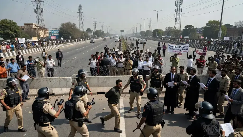 Delhi Crackdown Halts Protest Over Disputed Voter Roll Purge